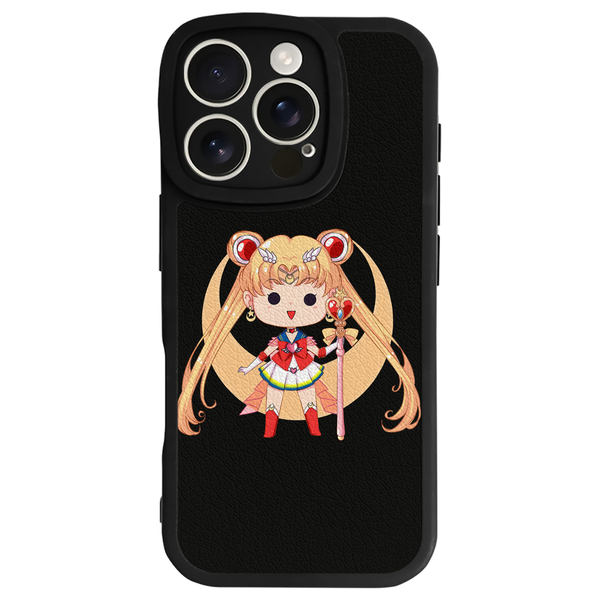（画像用） 美少女戦士セーラームーン 月野 うさぎ つきの うさぎ Sailor Moon Tsukino Usagi 【iPhone 16シリーズ対応】シリコンスマホケース（レザー調） 材質：シリコン